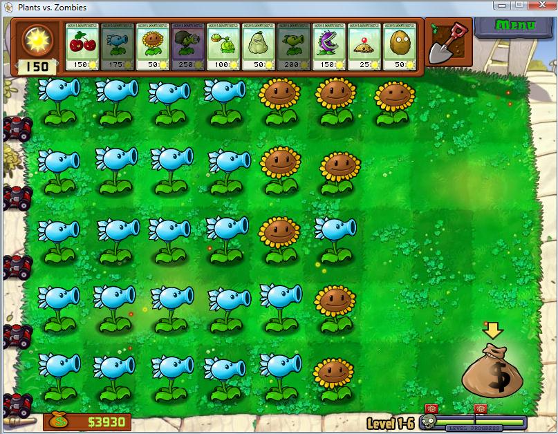plants vs zombies 1 bird flies back and forth in background