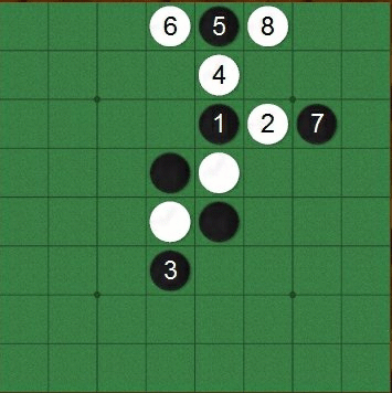 Pass after 8 moves